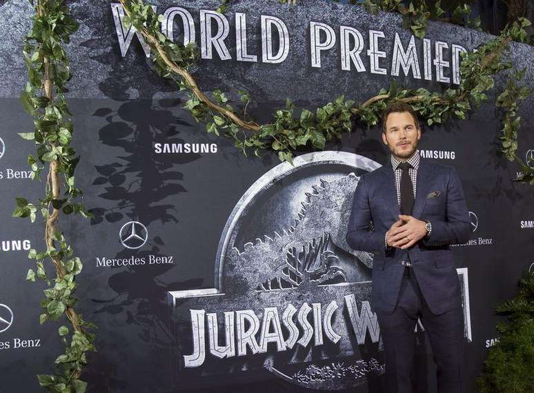 Chris Pratt,  do filme "Jurassic World" em Hollywood 9/6/2015