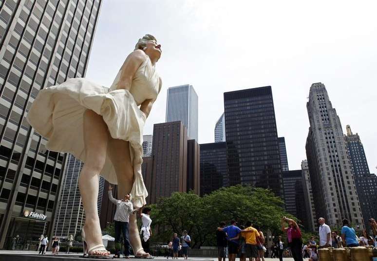 Estátua de Marilyn Monroe em Chicago 15/11/2011