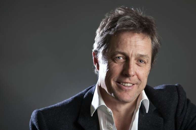 Ator Hugh Grant em promoção do filme "Virando a Página", em Nova York, nos Estados Unidos. 10/02/2015