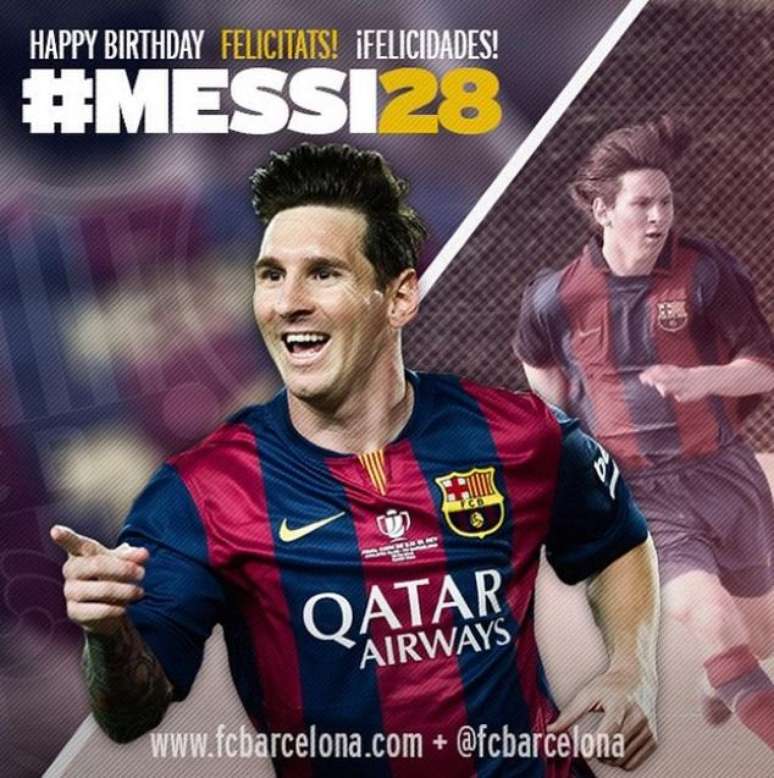 Instagram do Barcelona homenageia aniversário de Messi