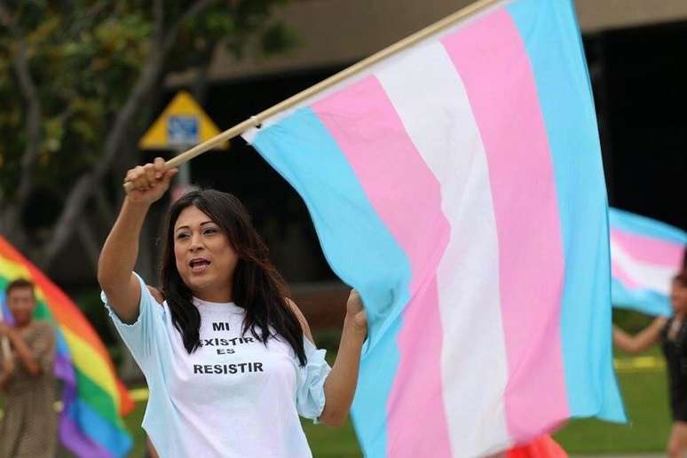 Ativista transexual protesta nos EUA