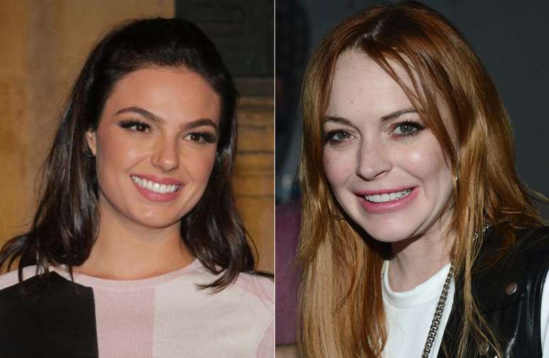 O poder (ou não) do botox! A brasileira Isis Valverde e a americana Lindsay Lohan têm 28 anos.