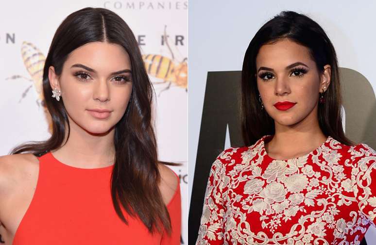Novinhas! Além da idade, a modelo Kendall Jenner e a atriz Bruna Marquezine entre outra coisa em comum: são famosas e aparecem na TV desde crianças. E ai, arriscam a idade das bonitas? Pode acreditar, só 19 anos.