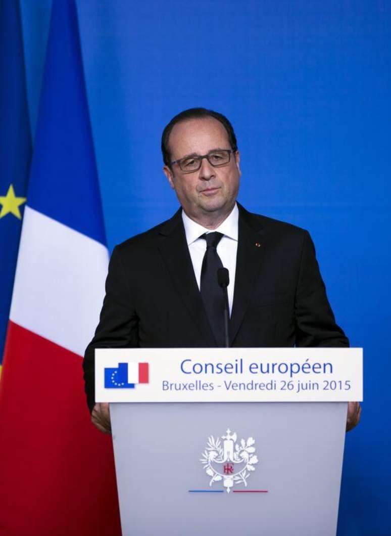 Presidente francês, François Hollande, em Bruxelas. 26/06/2015