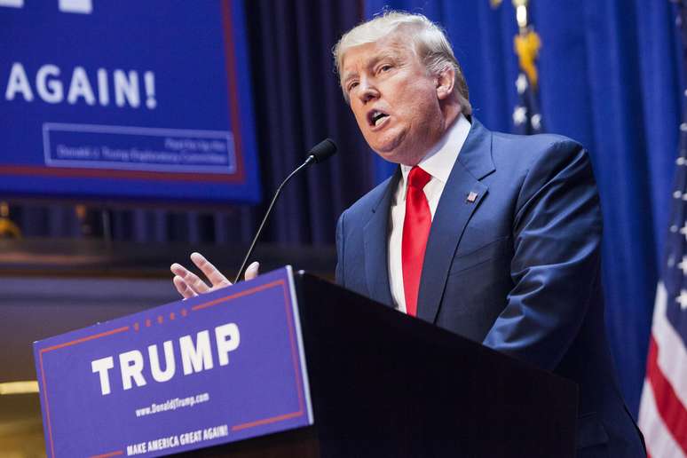Donald Trump lançou sua pré-candidatura à presidência dos Estados Unidos pelo partido republicano