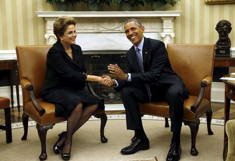 Presidentes Dilma Rousseff e Barack Obama na Casa Branca 30/6/2015
