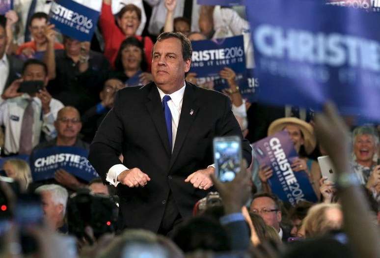 Governador de Nova Jersey, Chris Christie, anuncia sua pré-candidatura republicana à Presidência dos Estados Unidos durante evento em Livingston nesta terça-feira. 30/06/2015