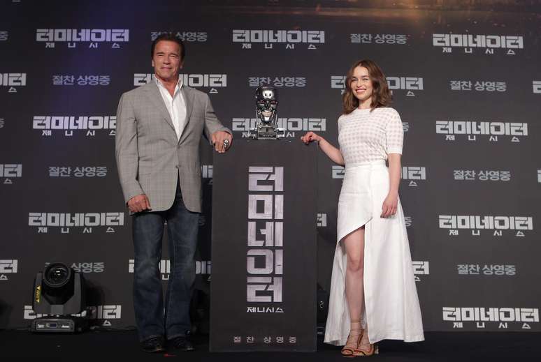 Arnold Schwarzenegger e Emilia Clarke