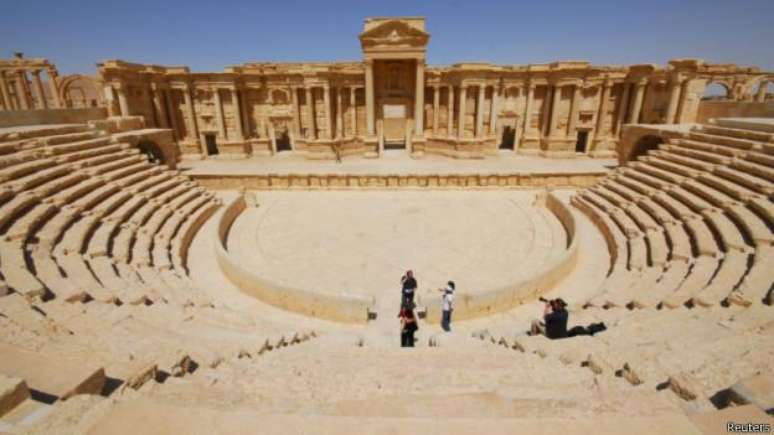 Imagem de arquivo mostra anfiteatro romano de Palmyra