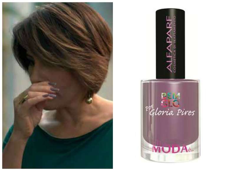 O esmalte violeta da Beatriz (Gloria Pires), de Babilônia, ficou em primeiro lugar. É a cor Alta Moda (012), da coleção BemGlô, da Alta Moda É... Preço: R$ 7. Informações: 0800-0212652