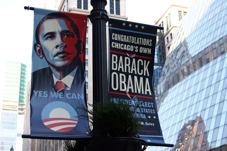 Shepard Fairey ficou conhecido pelo manifesto "Hope" que caracterizou a campanha eleitoral do presidente Barack Obama em 2008