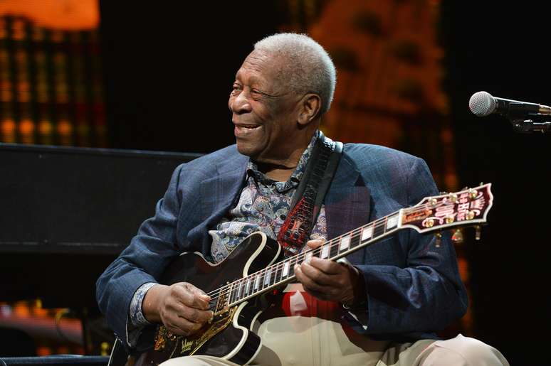 O Rei do Blues, B. B. King e a guitarra Lucille, em Nova York, em 2013