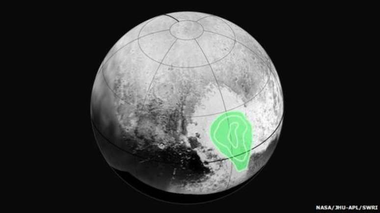  Sonda captou traços fortes de monóxido de carbono em região &#034;do coração&#034; de Plutão