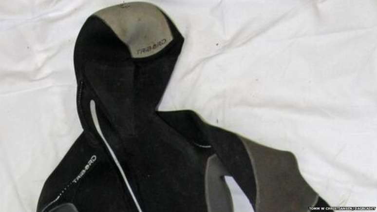 Shadi Omar Kataf foi encontrado em janeiro vestido nesta roupa de mergulho na perto de Lista, Noruega