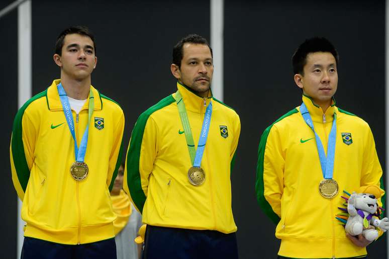 Brasileiros ganharam ouro na categoria masculina do tênis de mesa por equipes