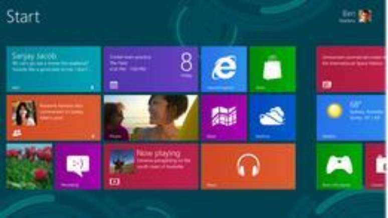 Tela inicial do Windows 8, sistema operacional que dá lugar ao Windows 10, a ser lançado pela Microsoft nesta quarta-feira trazendo algumas novidades