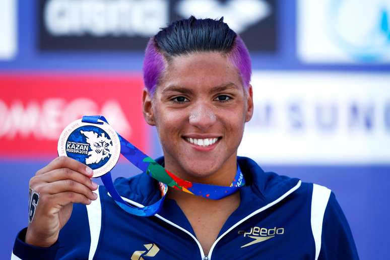 Prata em 2013, Ana Marcela ficou com o bronze na prova dos 10 km