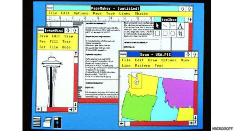 Em 1987 a Microsoft lançou o Windows 2.0 com memória ampliada, gráficos melhores e a possibilidade de sobrepor janelas, controlar o desenho da tela e usar atalhos no teclado para acelerar o trabalho.