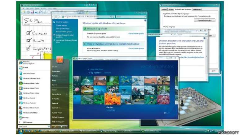 O Windows Vista estava disponível em 35 idiomas. Incluiu melhorias na proteção de dados, motivadas pelo avanço na venda de equipamentos portáteis e novas demandas de segurança.