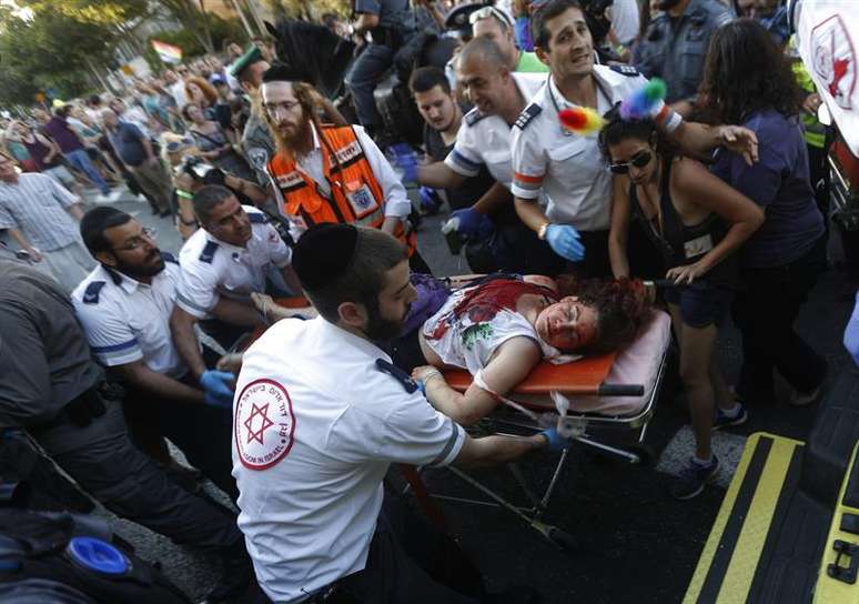 Alguns dos participantes da parada gay se queixavam que "os homossexuais n&atilde;o conseguem viver em seguran&ccedil;a" na cidade