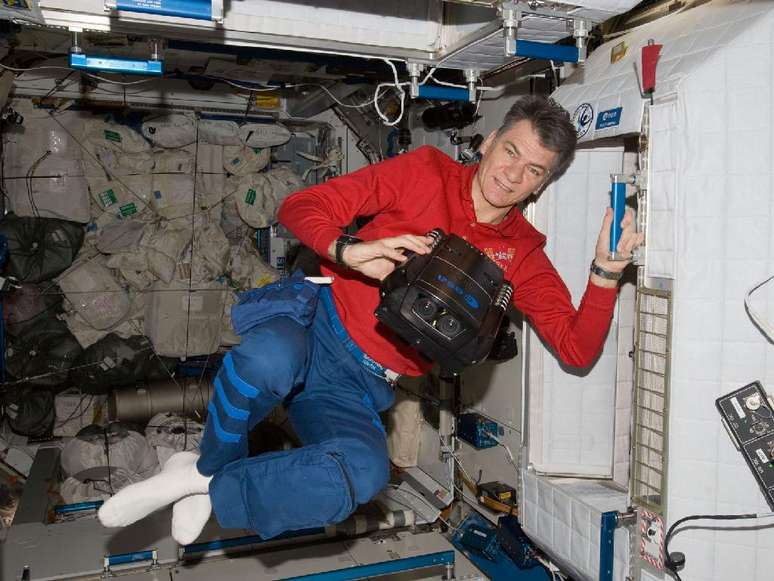 Paolo Nespoli  durante missão espacial em 2011