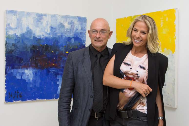 Adriane Galisteu e o autor Felix Fassone