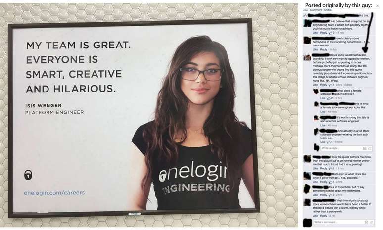 Campanha divulgada pela empresa OneLogin, onde Isis traballha, gerou repercussão negativa na web