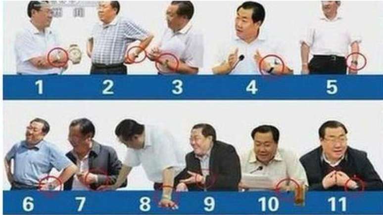 Nas redes sociais, usuaram compilaram fotos em que Yang aparece usando diferentes relógios luxuosos