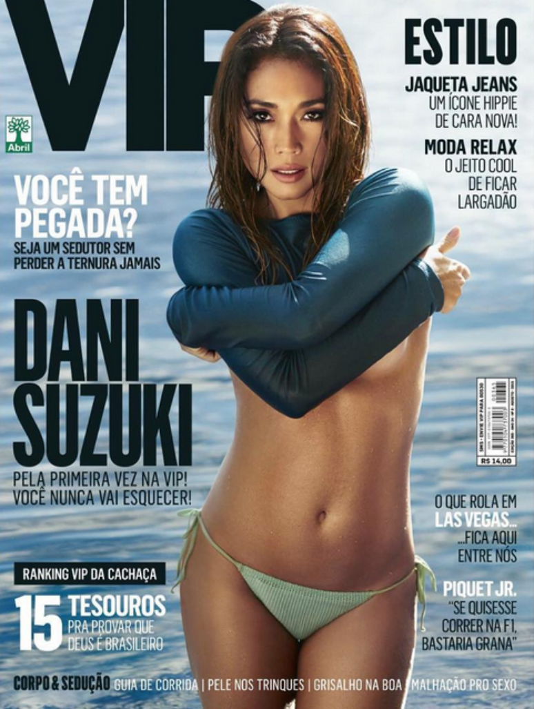 Dani Suzuki faz ensaio para a revista VIP e é destaque na capa de agosto