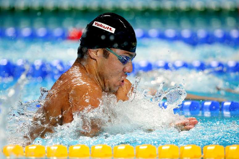 Felipe França nada os 50 m peito: medalha escapou por pouco 