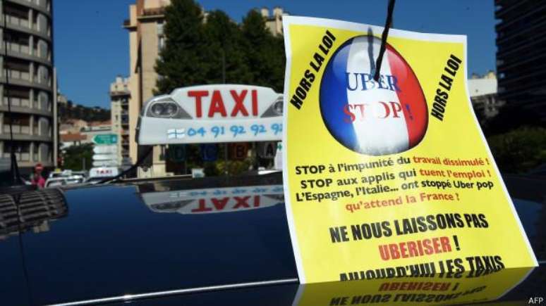 Protesto anti-Uber na França: Tribunal de Justiça da UE analisa se aplicativo deve ser classificado como serviço de transporte ou digital