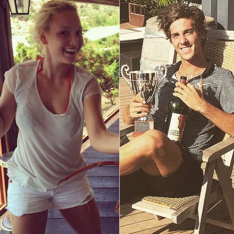 O supostos amantes Donna Vekic (à esq.) e Thanasi Kokkinakis