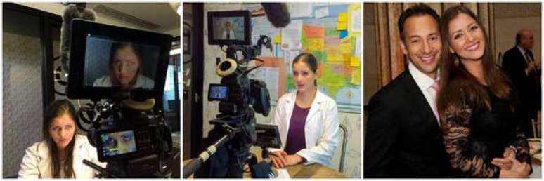 Nana durante as filmagens e com o marido e produtor, Carlos Keyes (Fotos: Reprodu&ccedil;&atilde;o/Instagram)