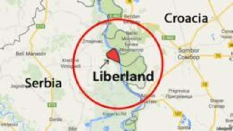 Liberland está localizado na fronteira entre Sérvia e Croácia, na antiga Iuguslávia