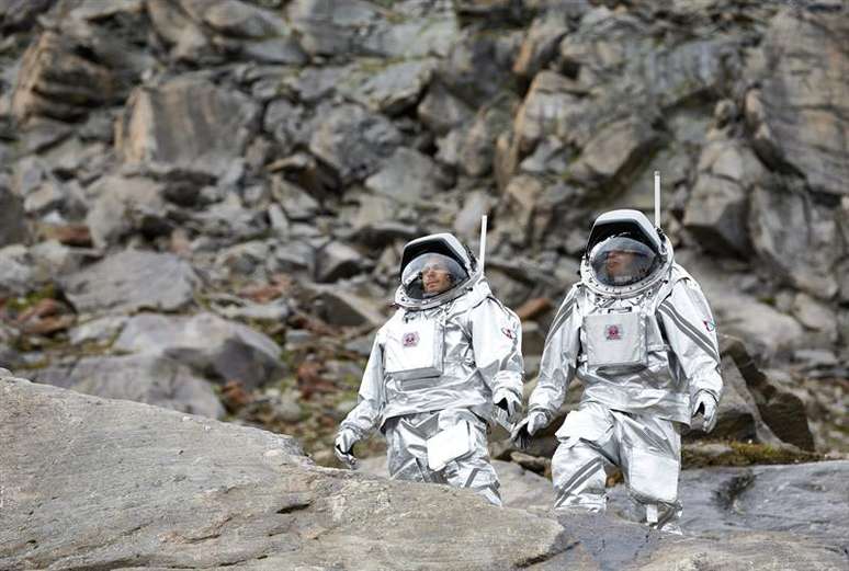 Astronautas recriam missão a Marte em geleira alpina a 2,7 mil metros de altura nos Alpes