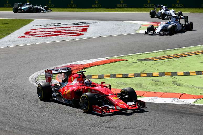 Sebastian Vettel (Ferrari) ficou na segunda colocação em Monza