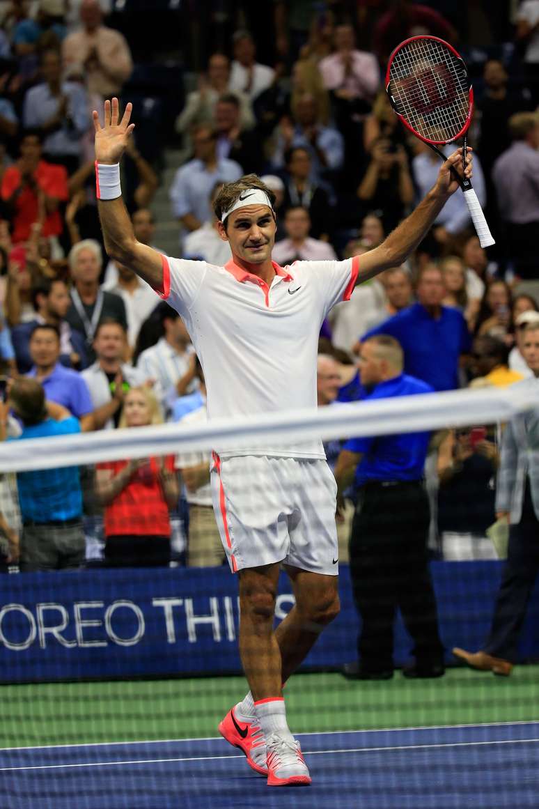 O tenista suíço Roger Federer derrotou o compatriota Stanislas Wawrinka na semifinal do Aberto dos EUA