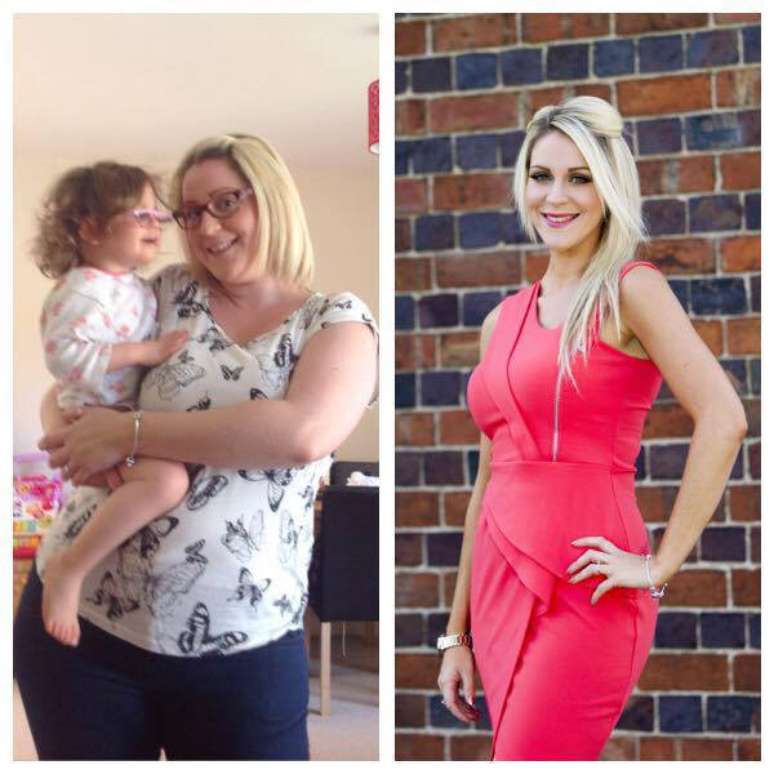 Zoey Patrick antes e depois de emagrecer 30 kg em um ano