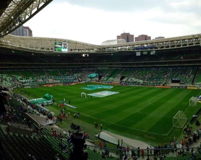 Allianz Parque antes de Palmeiras x Corinthians