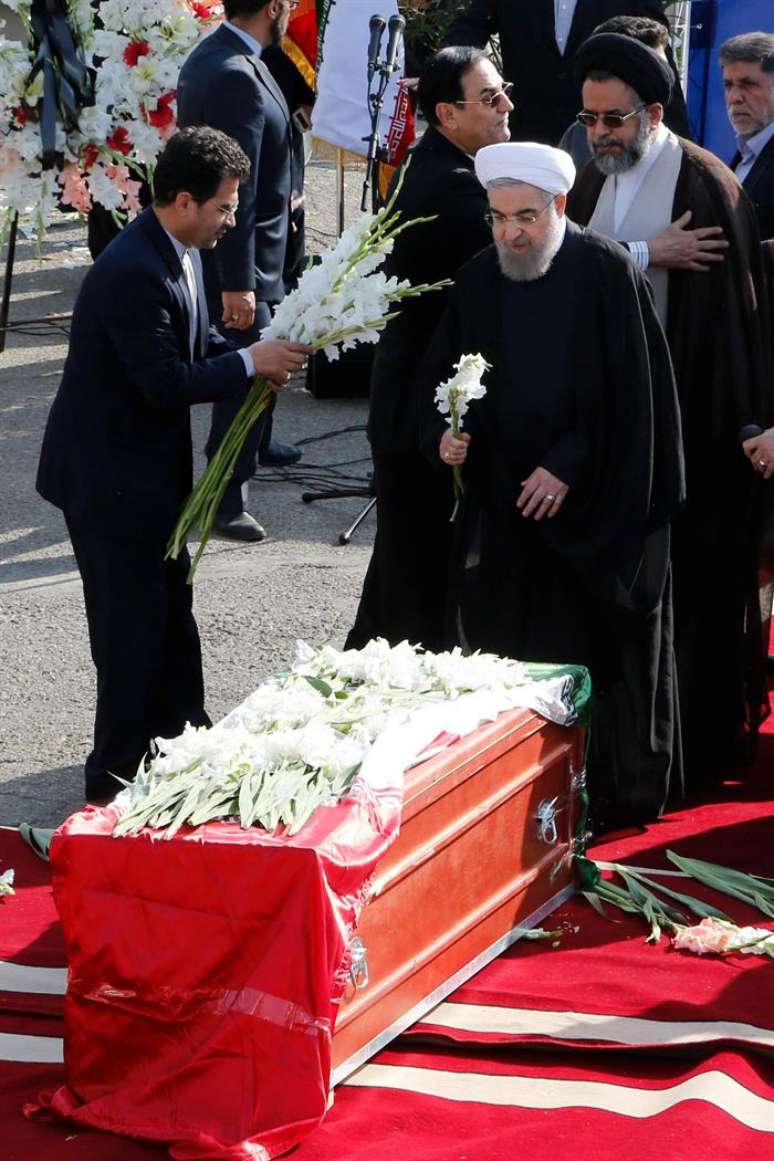 O presidente o Irã, Hassan Rohani, esteve presente na cerimônia