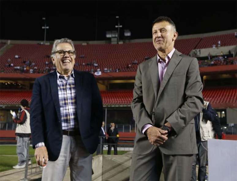 Osorio e Aidar no Morumbi, quando a relação ainda era boa 