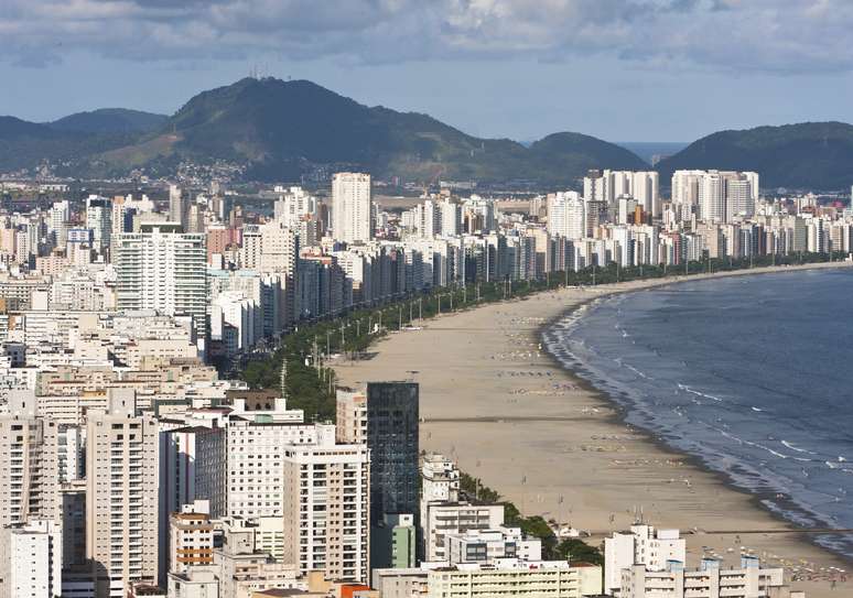 O nível do mar na cidade paulista de Santos poderá se elevar até 30 cm até 2050