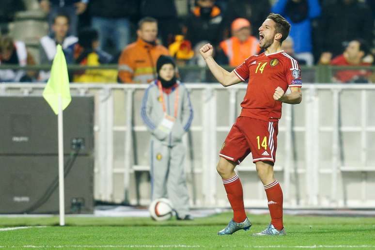 Mertens fez o primeiro gol da Bélgica na vitória sobre Israel