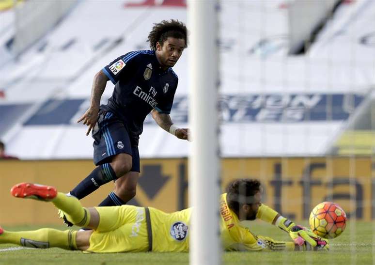 Brasileiro Marcelo marca para o Real Madrid sobre o Celta pelo Campeonato Espanhol