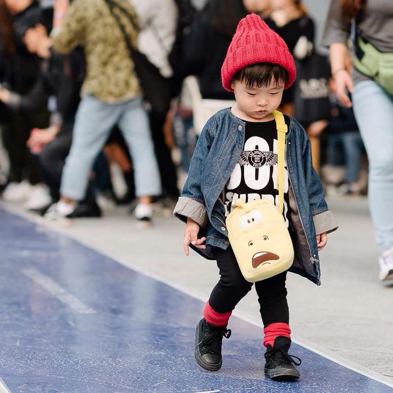 Crianças fashionistas no Seoul Fashion Week