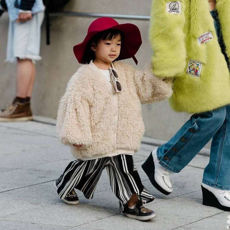 Crianças fashionistas no Seoul Fashion Week