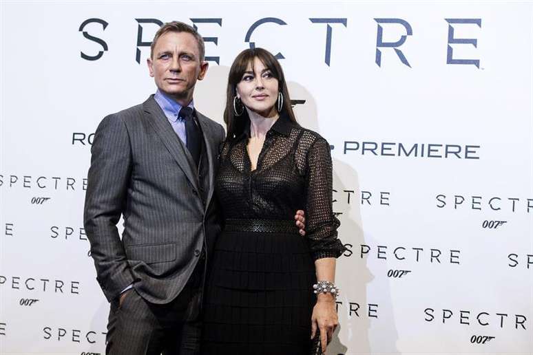 O ator britânico Daniel Craig e a atriz italiana Monica Bellucci.