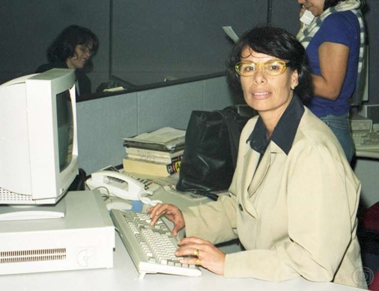 Sandra Moreyra na redação do Bom Dia Brasil