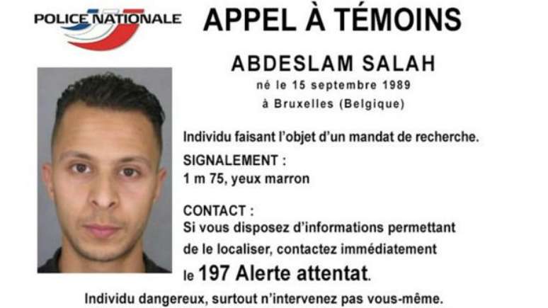 Salah Abdeslam foi um dos homens responsáveis pelos ataques de 13 de novembro em Paris, segundo investigações da polícia francesa