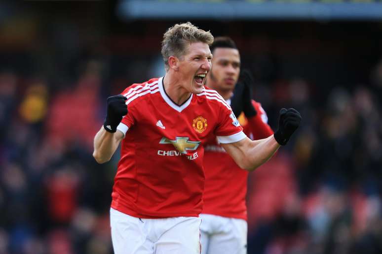 Schweinsteiger comemora gol da vitória do Manchester